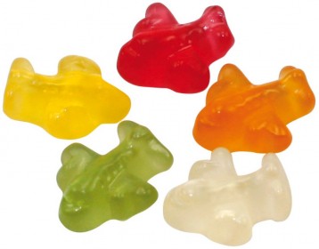 Haribo želé bonbony různé tvary, reklamní sladkosti, letadla