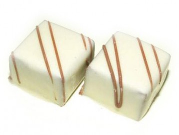 belgické pralinky, nugátový krém v bílé čokoládě