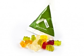 gumoví medvídci pyramida, reklamní sladkosti