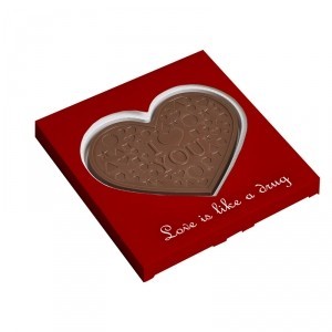 čokoláda s 2D logem - srdce, reklamní sladkosti