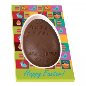 čokoláda s 2D logem - velikonoční vajíčko, reklamní sladkosti