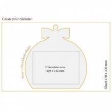 vánoční adventní kalendář ve vlastním tvaru, reklamní sladkosti