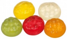 Haribo želé bonbony různé tvary, reklamní sladkosti, fotbalový míč
