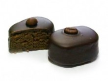 belgické pralinky, kávová směs s hořkou čokoládou v hořké čokoládě
