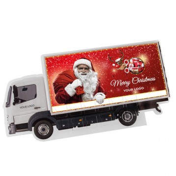 vánoční adventní kalendář ve vlastním tvaru, reklamní sladkosti