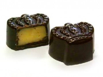 belgické pralinky, heather krém v hořké čokoládě