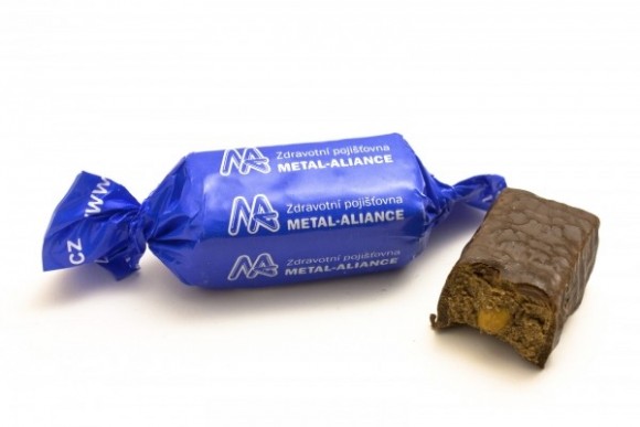 čokoládový bonbon - METAL ALIANCE, reklamní sladkosti