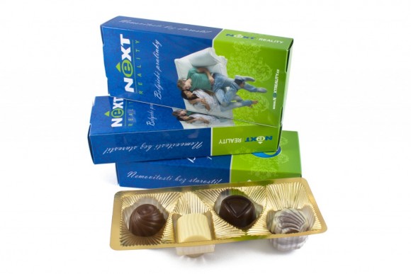 belgické pralinky - NEX REALITY, reklamní sladkosti