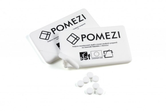 mintová karta POMEZI, reklamní sladkosti