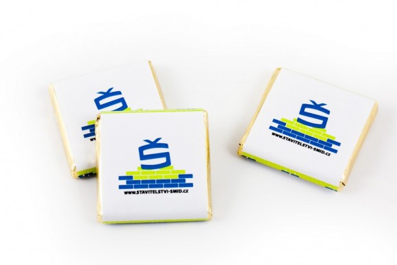 čokoláda Square 5g STAVITELSTVÍ ŠMÍD, reklamní sladkosti
