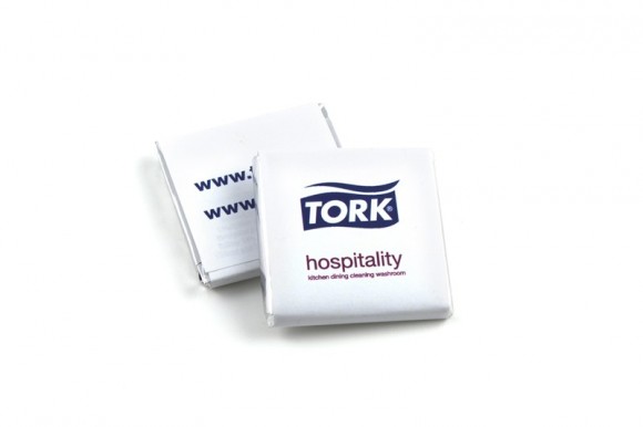 čokoláda Square TORK, reklamní sladkosti
